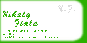 mihaly fiala business card